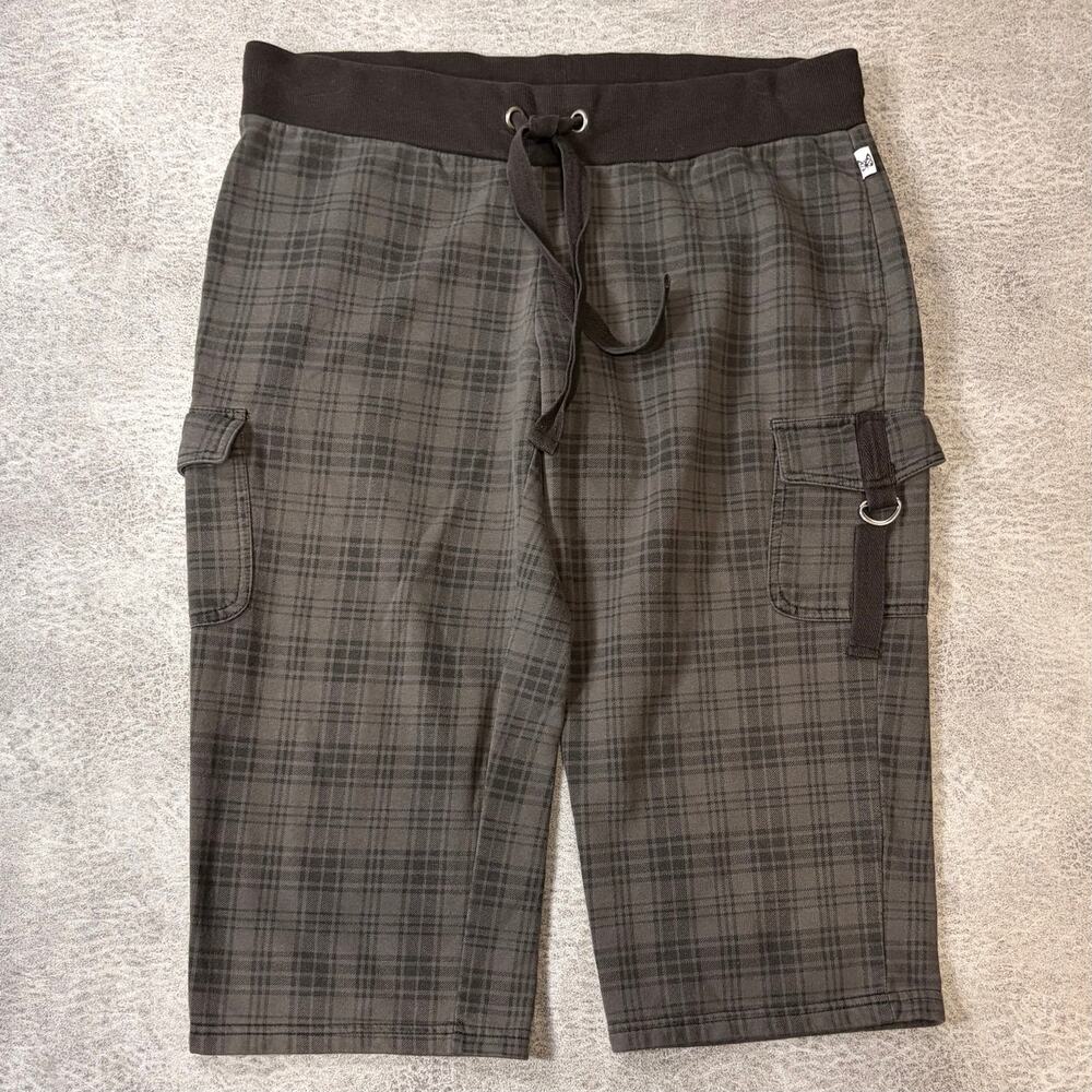 Y2k Self Esteem Gray Plaid Cargo Shorts